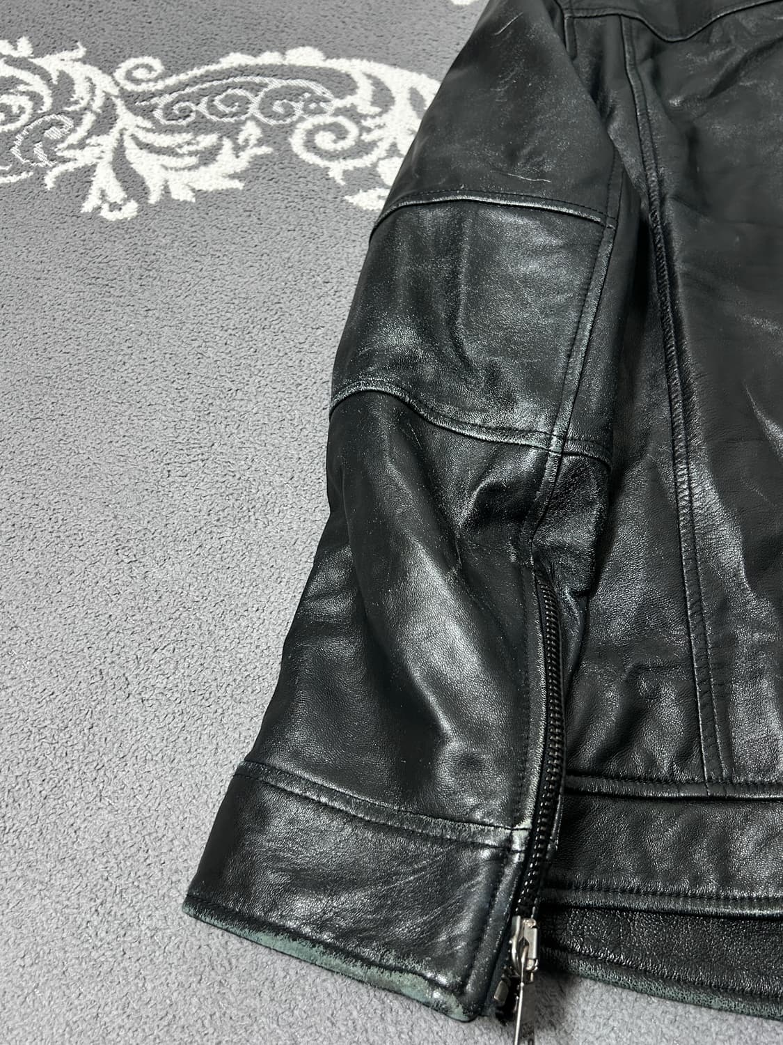 돌체앤가바나 00‘s 아카이브 멀티 짚 모토 레더 자켓 상품이미지8