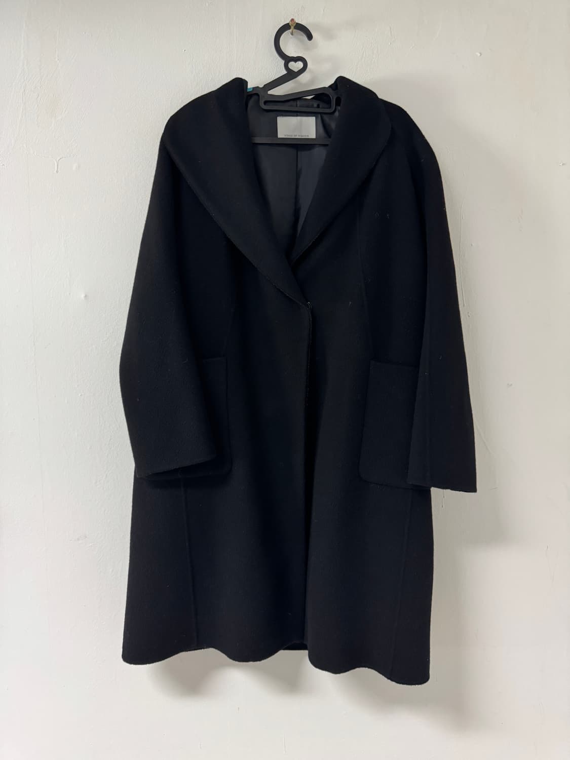 여성 보이스오브보이스 보브 미니멀 블랙 울 코트 55 상품이미지2