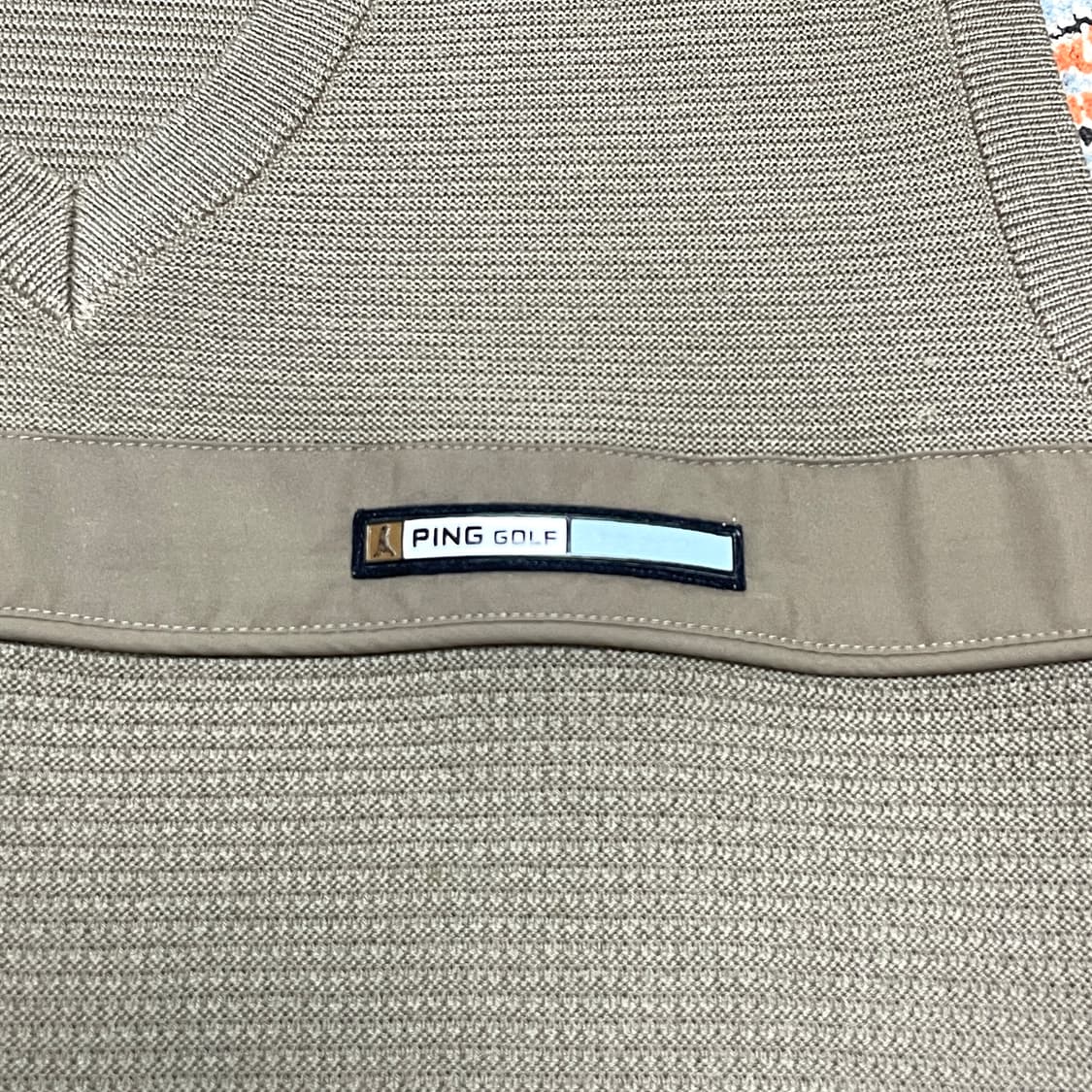 핑 골프웨어 브라운 브이넥 니트조끼 남성95 상품이미지5