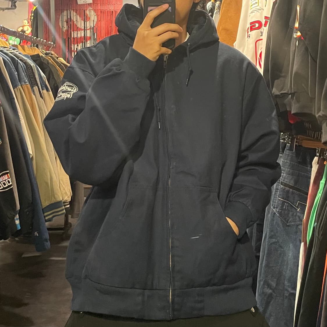 [IM] VTG 네이비 후드 워크자켓  상품이미지6