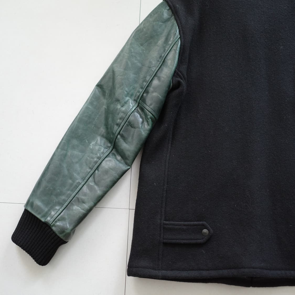 00s 쇼트 퍼펙토 울레더 바시티자켓 USA 상품이미지9