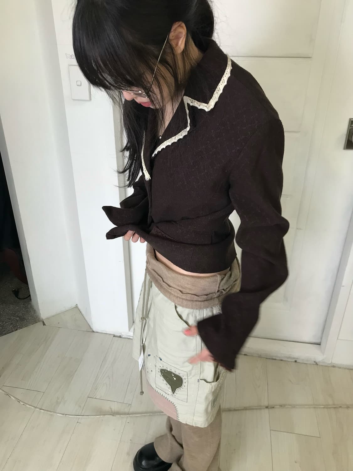 니트 레이어드 팬츠 상품이미지1