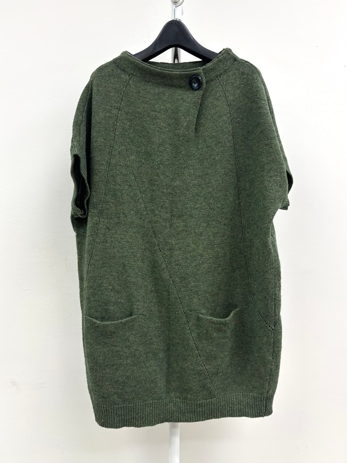 빈티지 카키 울 니트 원피스 상품이미지4