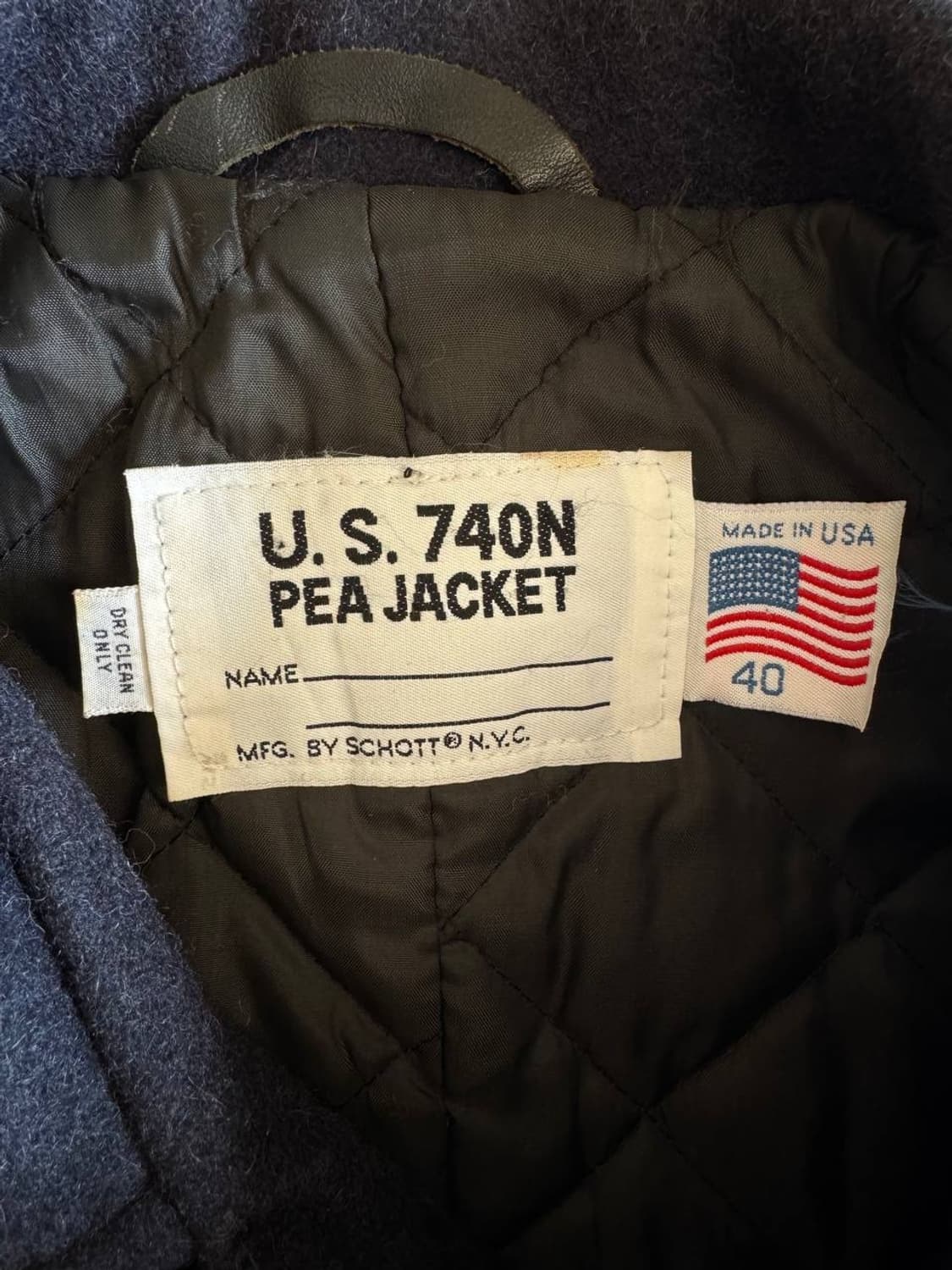 Schott NY US navy 10 buttons wool peacoa 상품이미지4