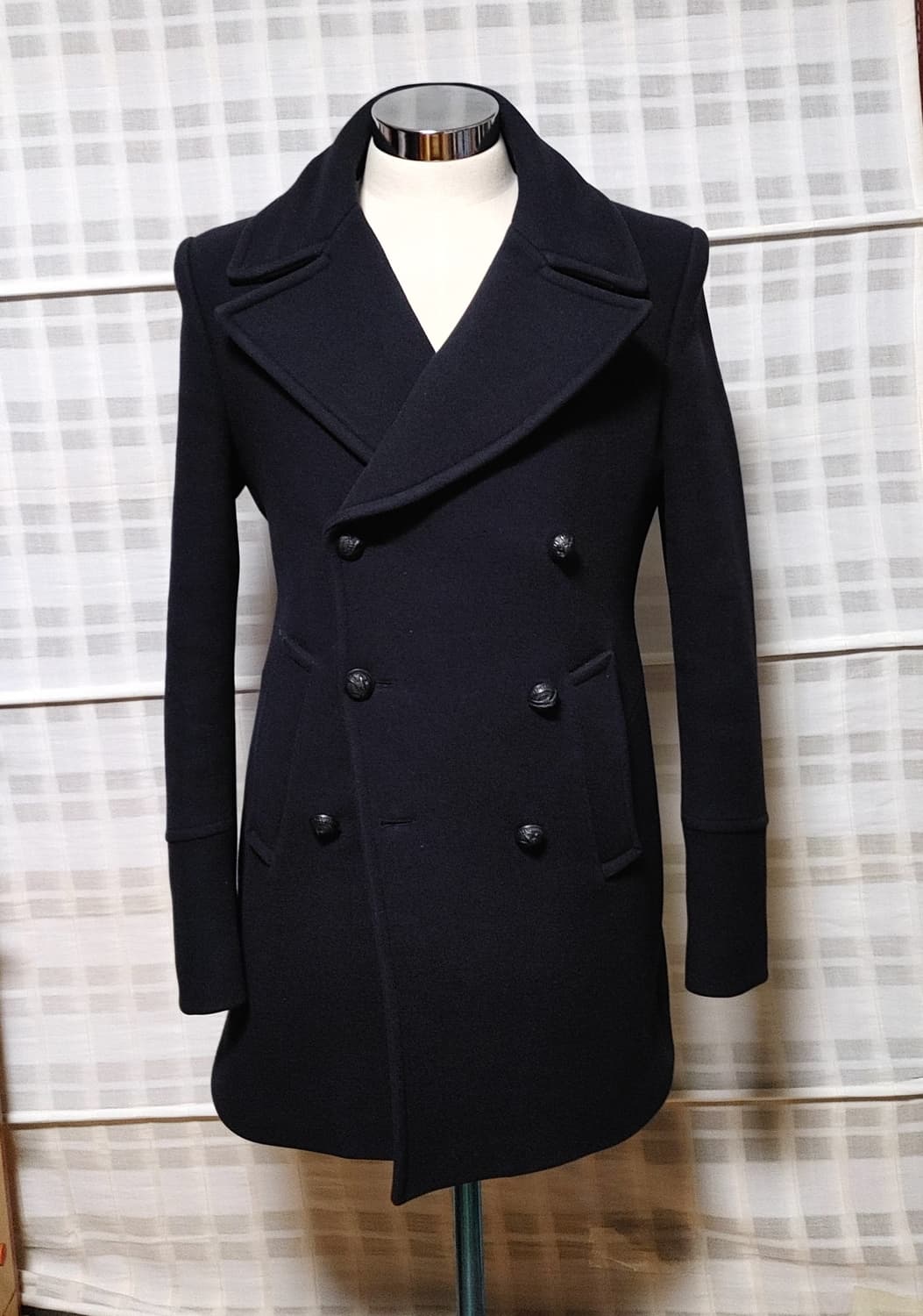 (한섬) 시스템 옴므 네이비 더블 코트 100 (슬림) / 캐시미어 블렌 상품이미지3