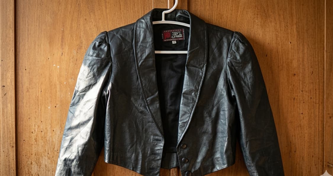 [희귀/빈티지] 브라질산 천연 가죽 숄더 퍼프 크롭 자켓 상품이미지7