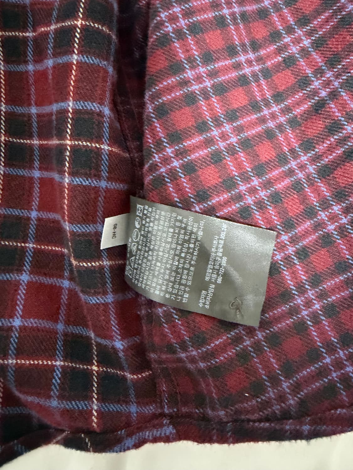 유니클로 폴란넬 체크 셔츠 XL 상품이미지3