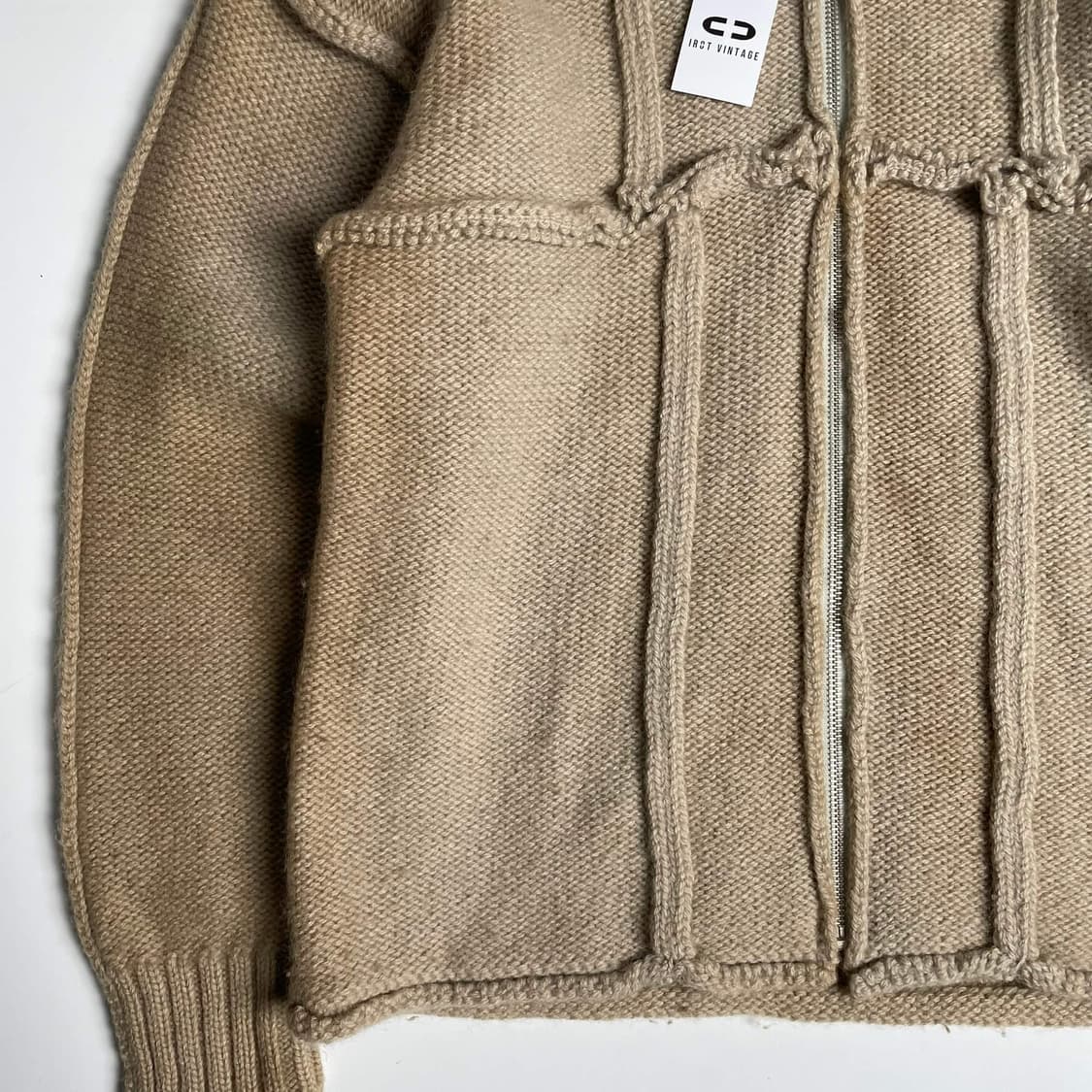 Raf khaki 울100 블럭 집업 후드 상품이미지4