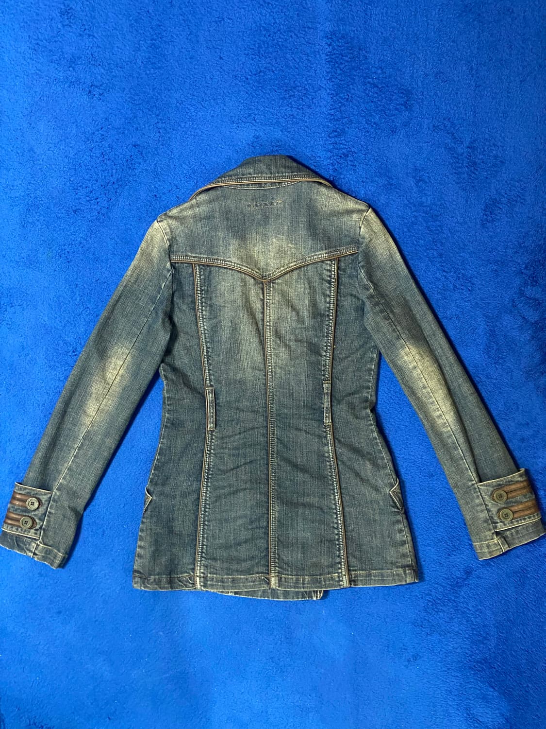 Vintage 빈티지 나폴레옹 데님 반코트 자켓 Y2K 00s 갸루 상품이미지3