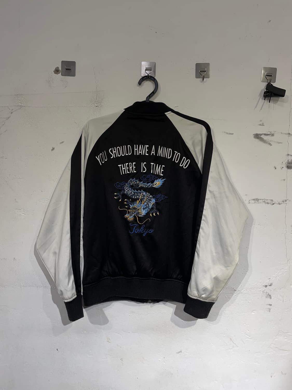 일본빈티지 오리엔탈 용 자수 빈티지 스카쟌 M 상품이미지7