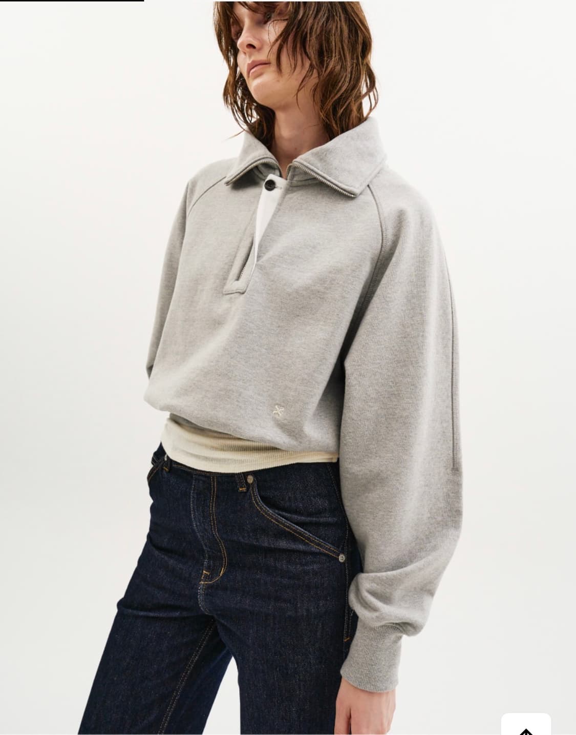 SATUR 세터 로고 하프집업 스웻셔츠  상품이미지1