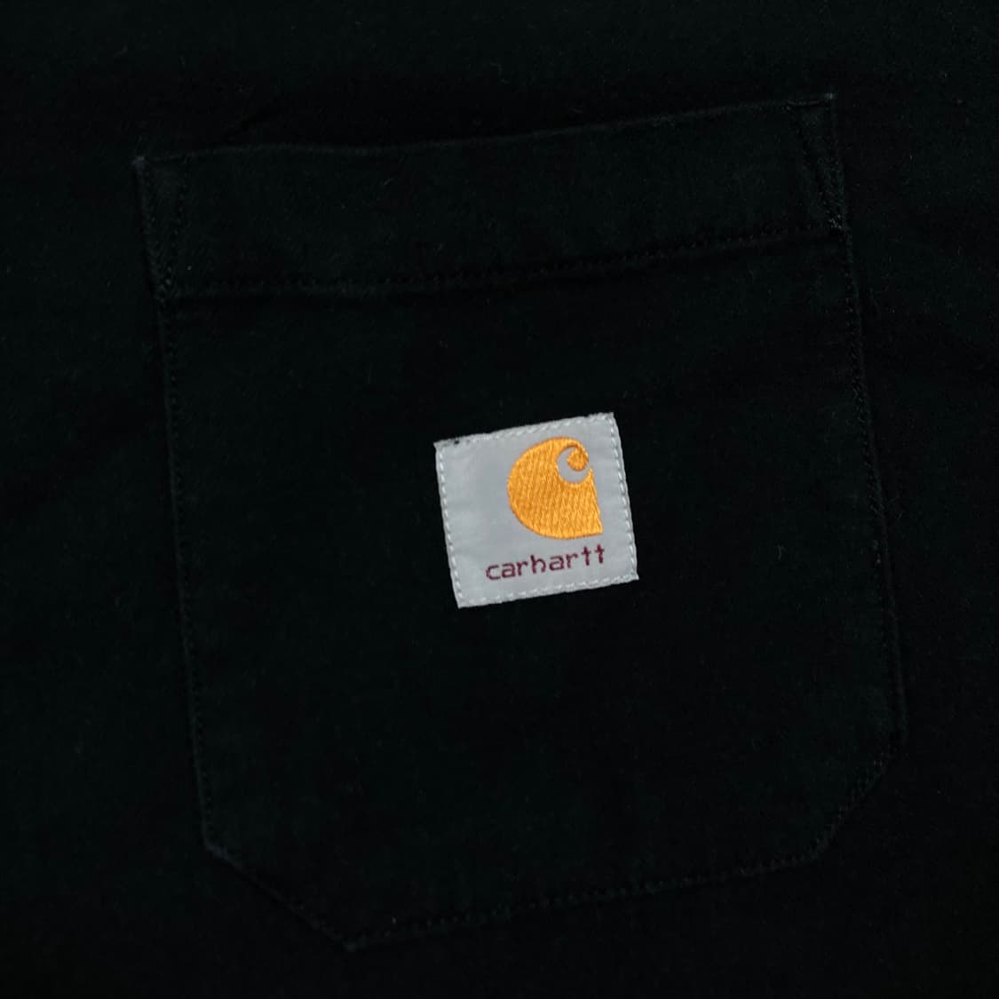 칼하트 박스 패치 로고 블랙 워크 셔츠 상품이미지2