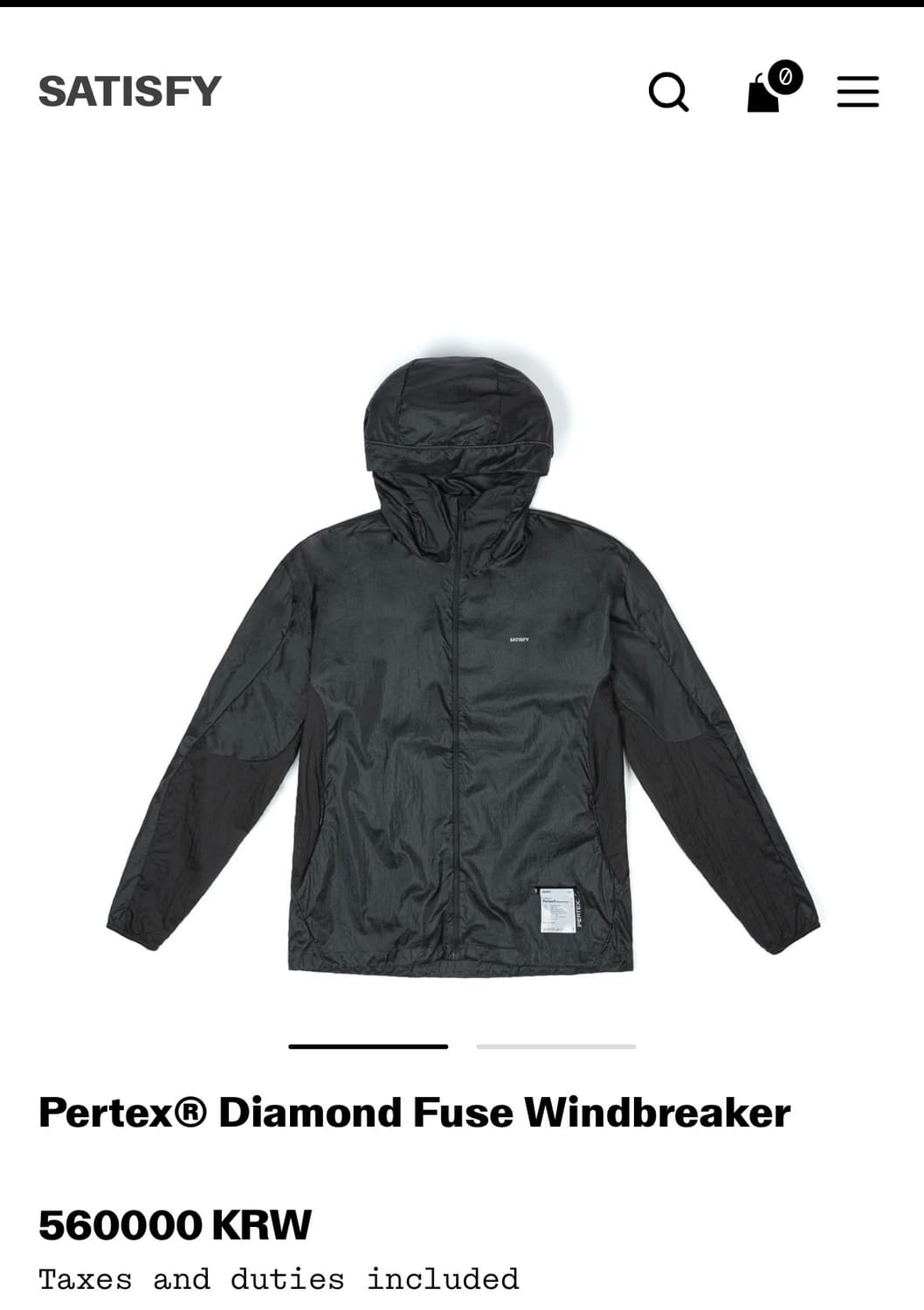 새티스파이 퍼텍스 다이아몬드 퓨즈 윈드브레이커  XL 새상품 상품이미지1