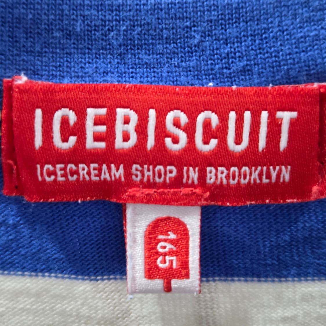 아이스비스킷 키즈 스트라이프 프린팅 롱슬리브 165 상품이미지3