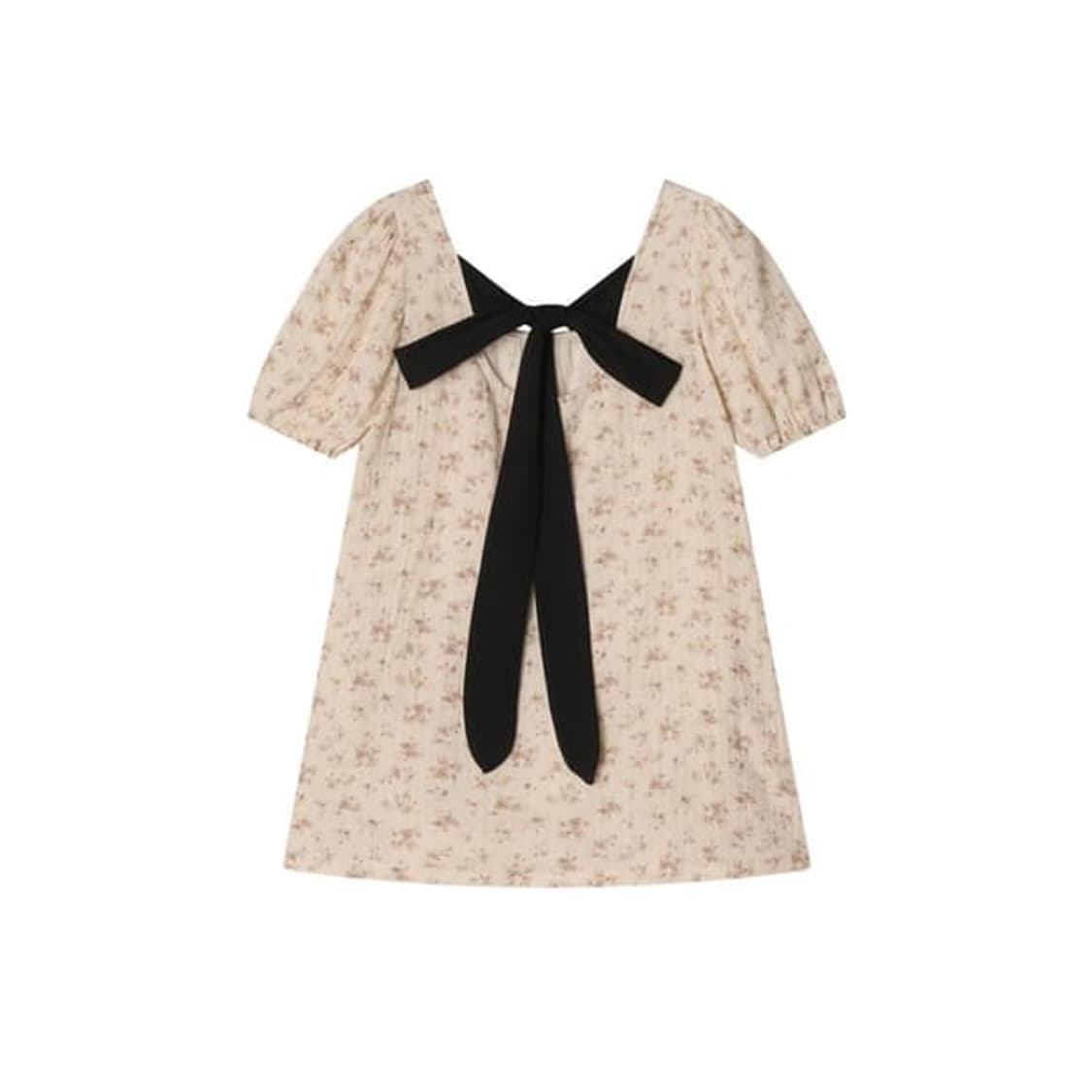 콜로신스 블랙 타이 블라우스 빈티지 플라워 상품이미지2