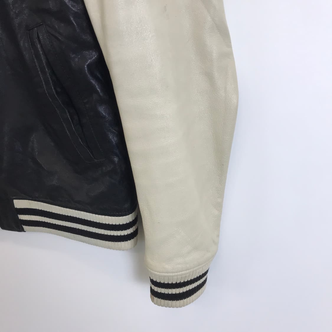 시스템옴므 양가죽 쉽스킨 레더바시티자켓 [100] 상품이미지3