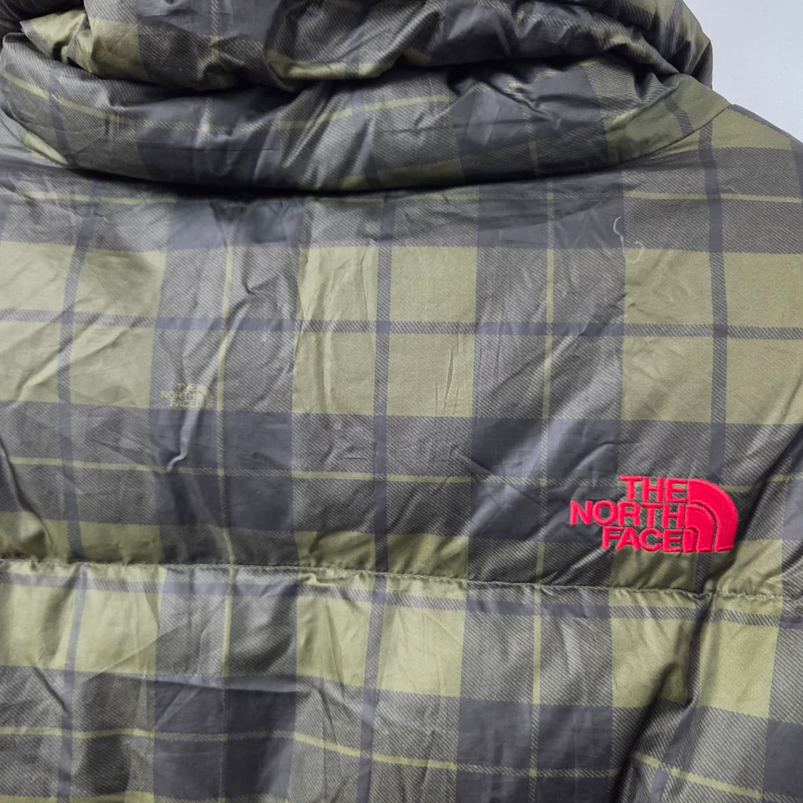 44 노스페이스 체크 패턴 오리털 숏패딩 700필 상품이미지9