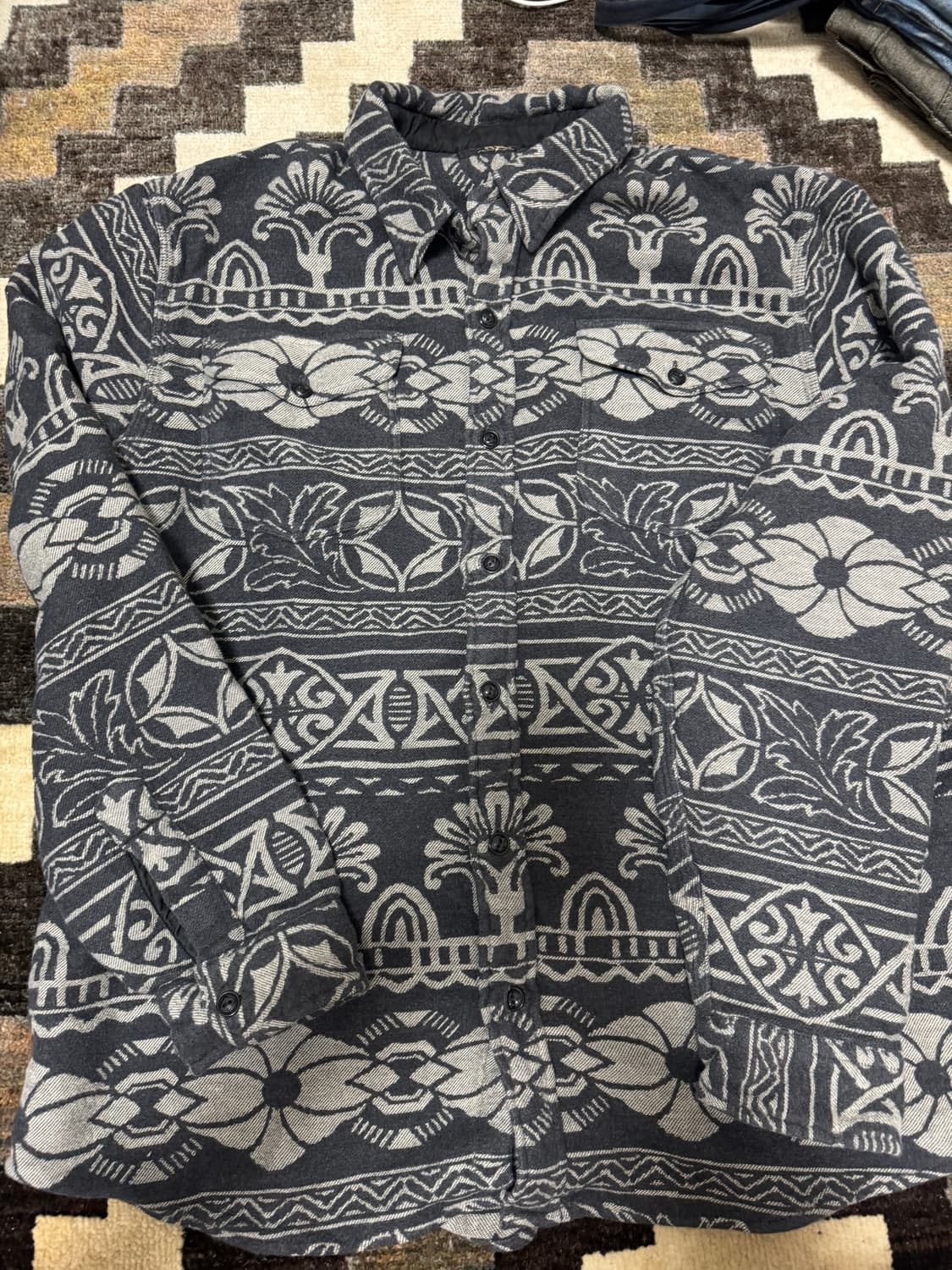 RRL 더블알엘 자카드 플란넬 셔츠 XL 상품이미지2