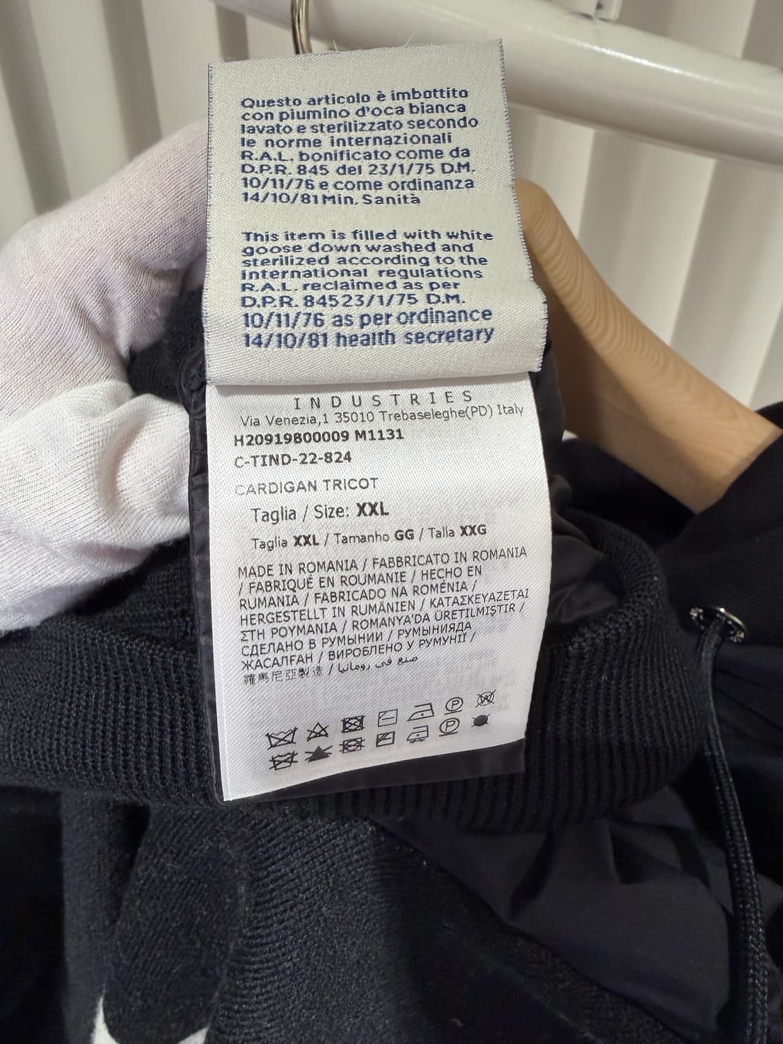 XXL / 몽클레어 맥시 M로고 블랙 니트패딩 상품이미지6