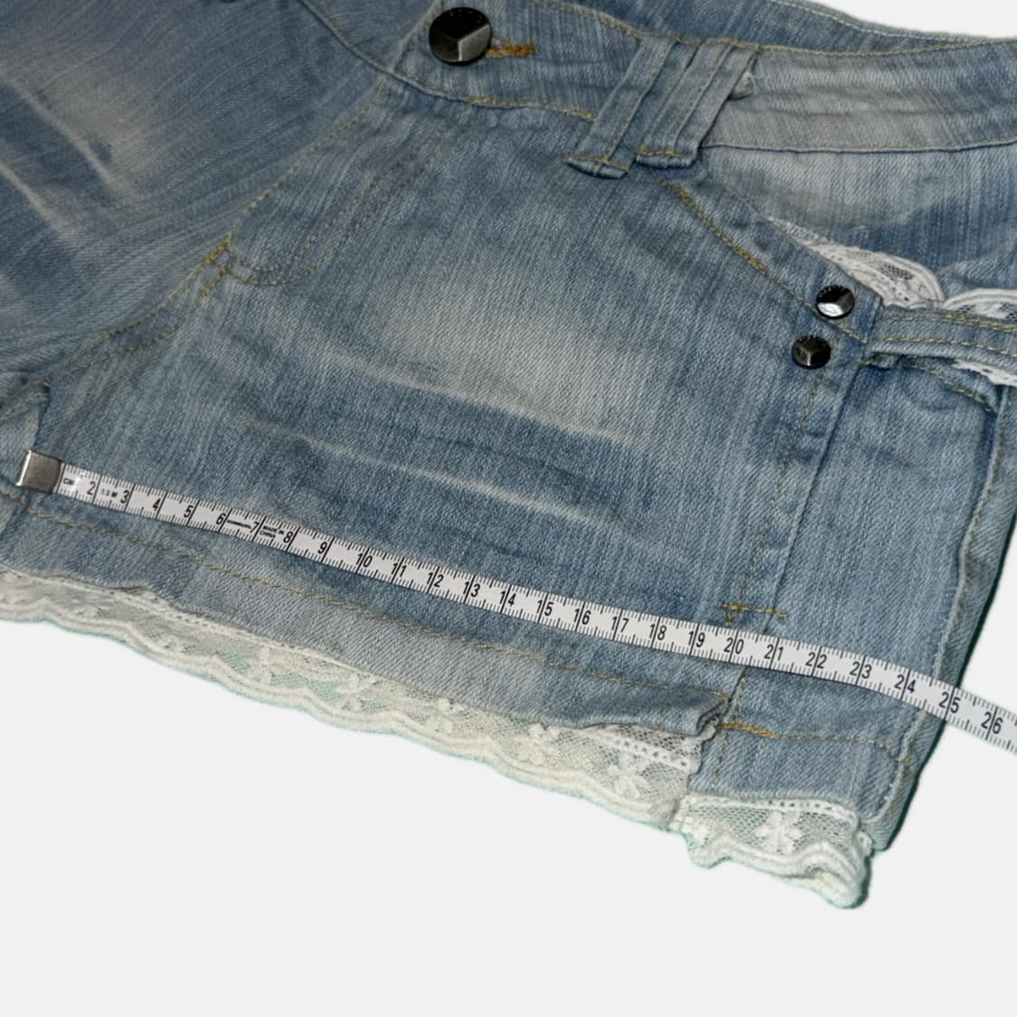 빈티지 레이스 청반바지 상품이미지5