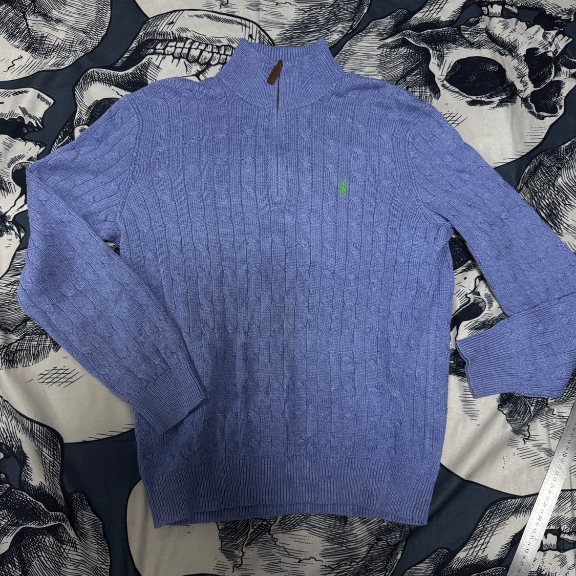 폴로 케이블 반집업니트 L사이즈 상품이미지1