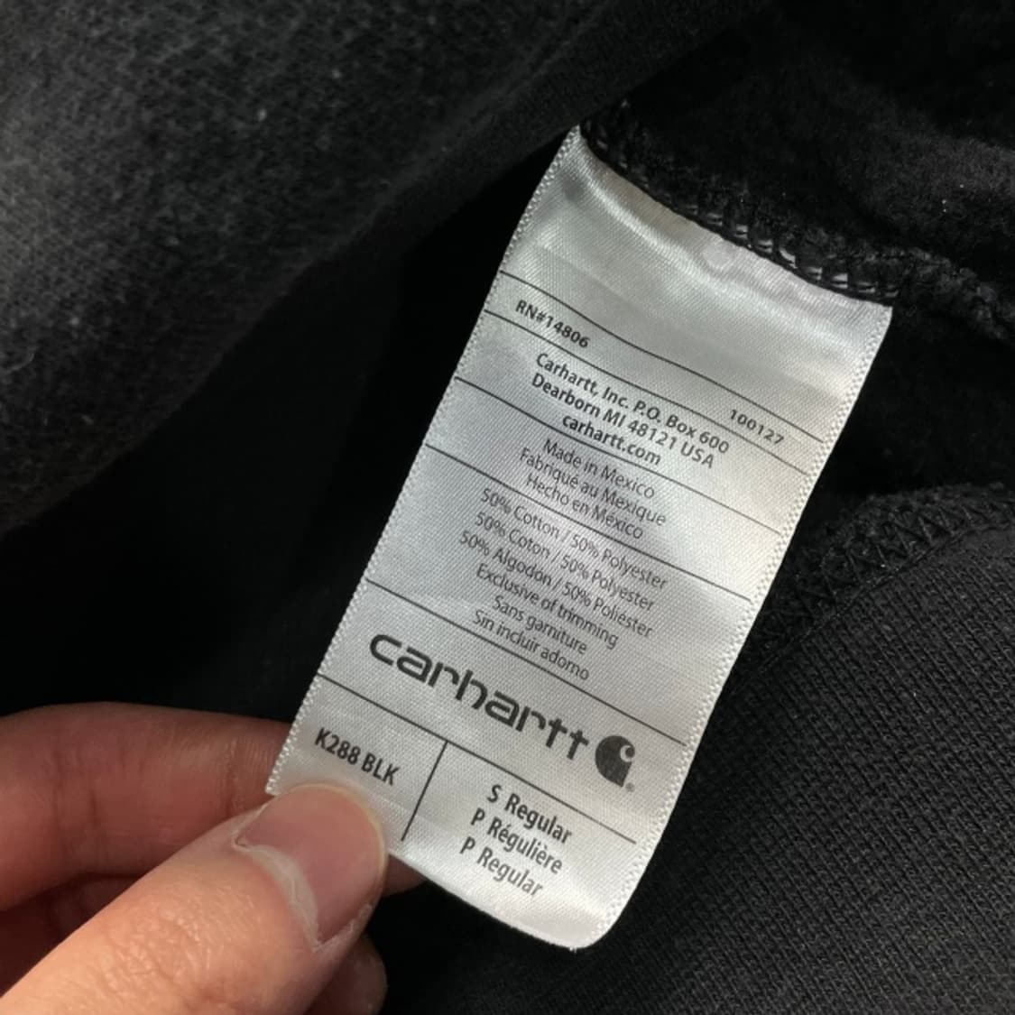 95-100 칼하트 암 레터링 후드티  상품이미지5