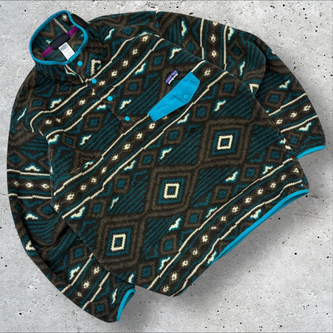 [M] 12FW 파타고니아 신칠라 빈티지 패턴 플리스 후리스 B794 상품이미지1