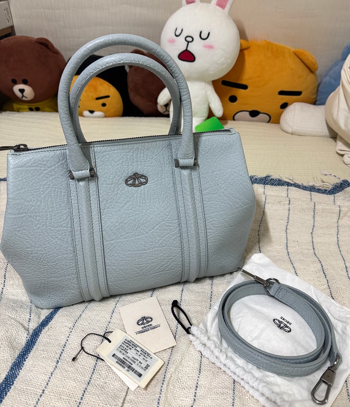 덱케 토트백 라이트블루 상품이미지2