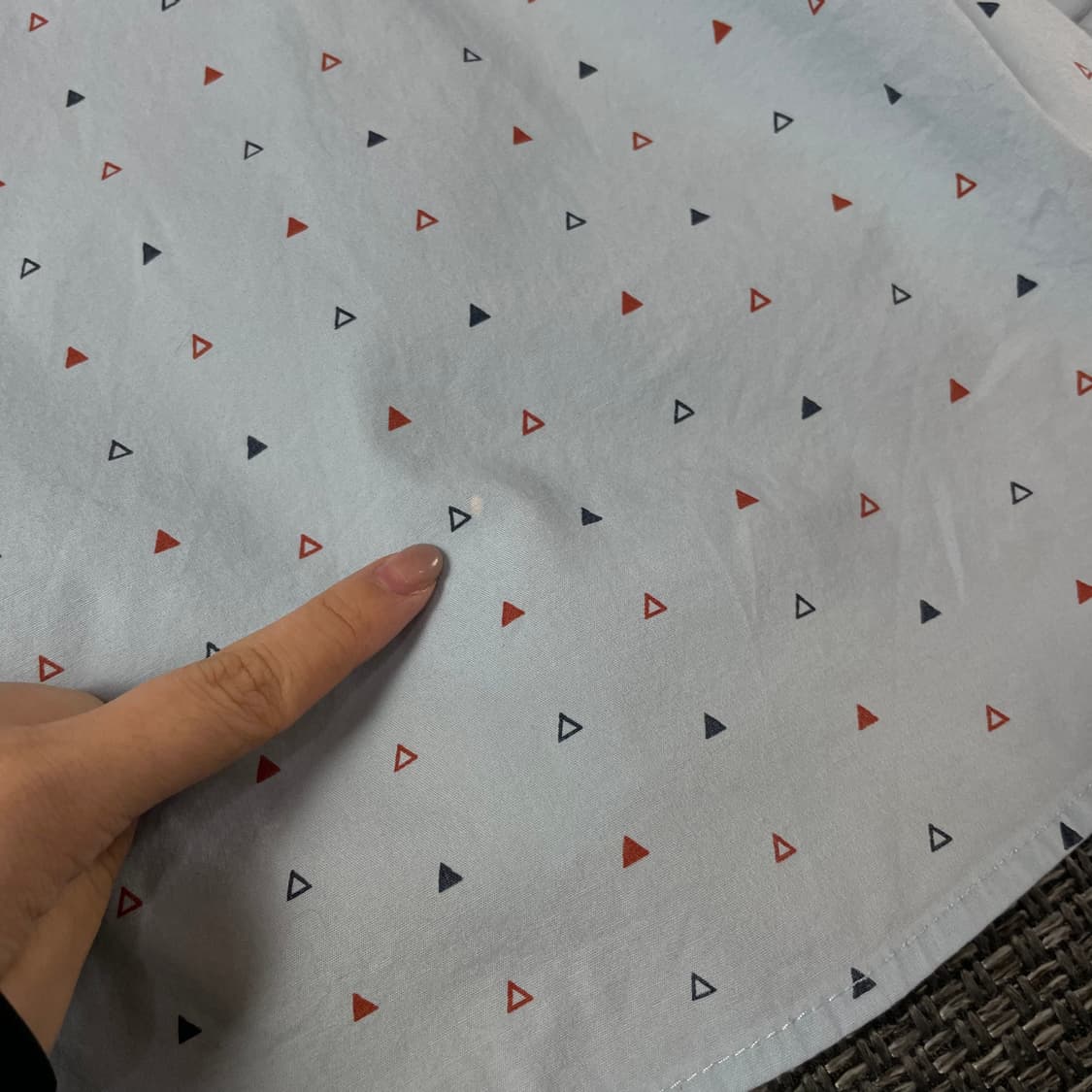 LEE 리 스카이블루 트라이앵글 패턴 긴팔 셔츠 XXL 상품이미지7