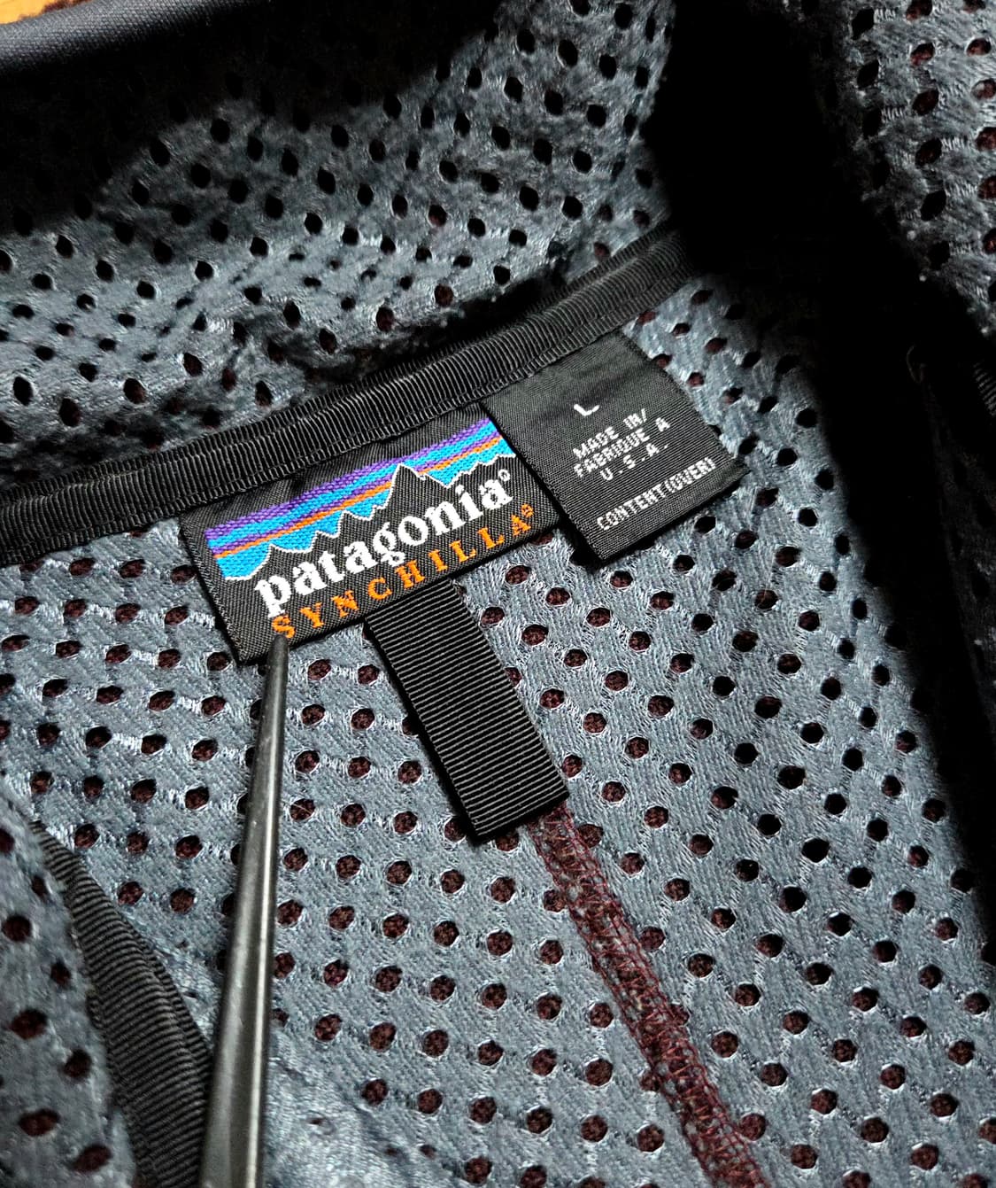 (L)파타고니아Usa 90s 옵시디언플럼 레트로가디건 딥파일 상품이미지4