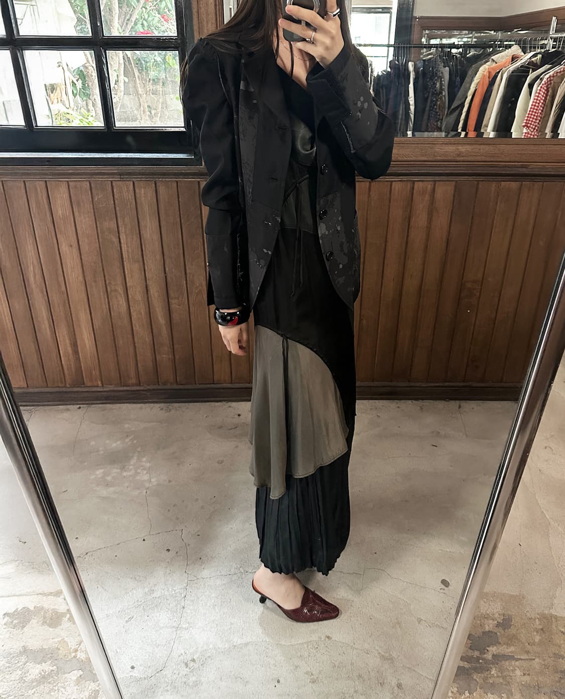 COMME DES GARCONS black paint jacket 상품이미지5