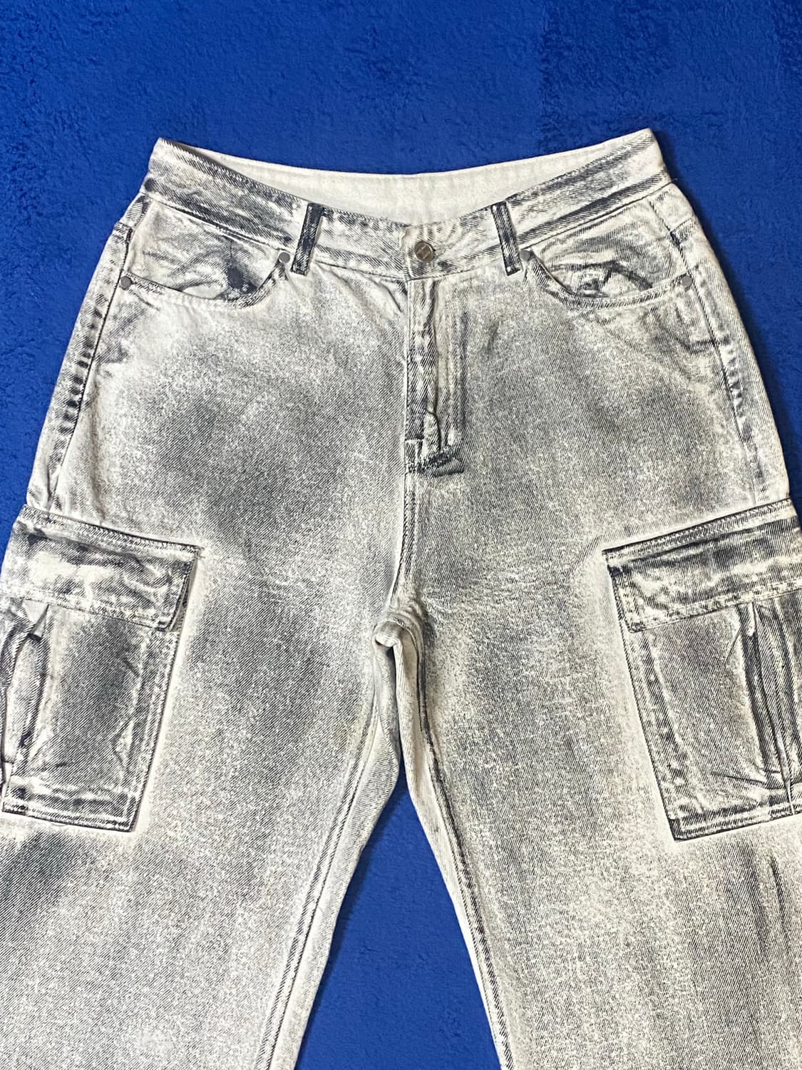 WE11DONE 웰던 그레이 워싱 카고 데님 팬츠 L 상품이미지2