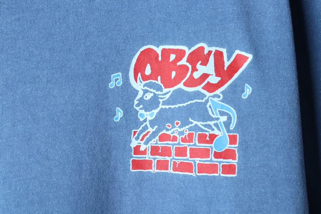 (XL-2XL) 오베이 반팔 티셔츠 빅사이즈 피그먼트 블루-H32225 상품이미지5