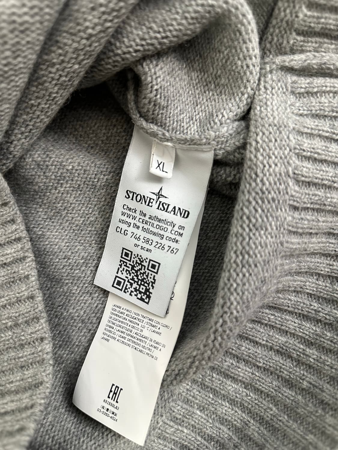 스톤아일랜드 그레이 니트 가디건 Xl(100-105) 상품이미지6