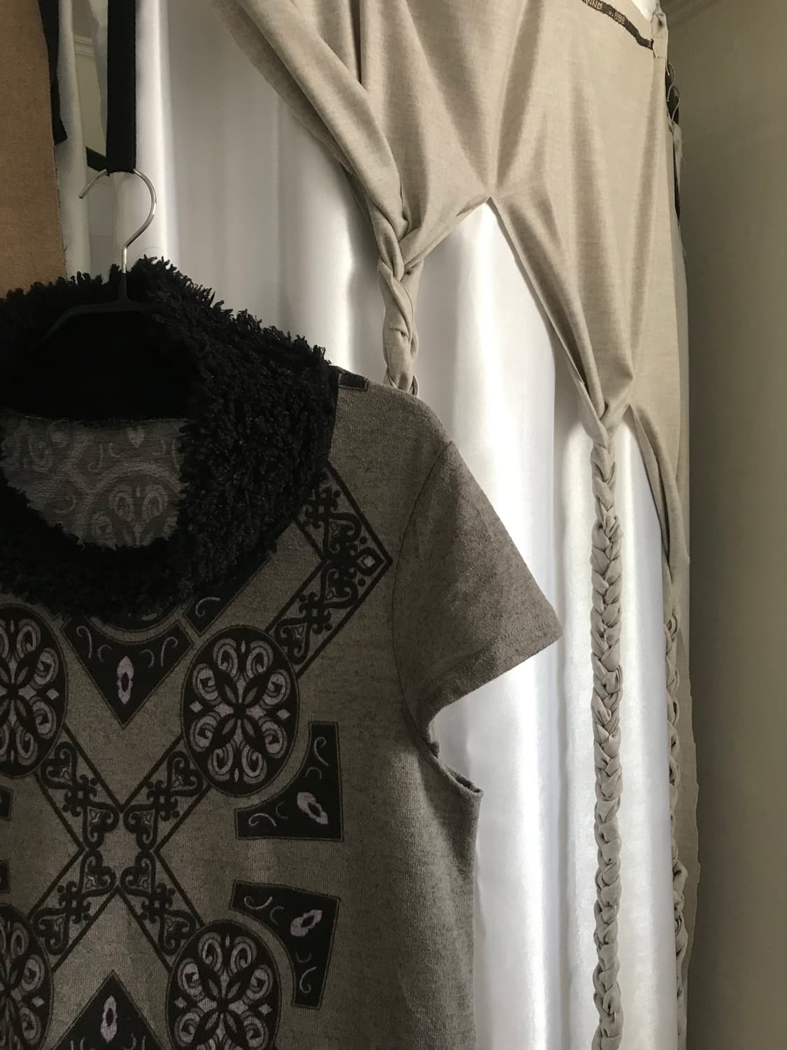 vintage pattern fur one-piece 상품이미지2