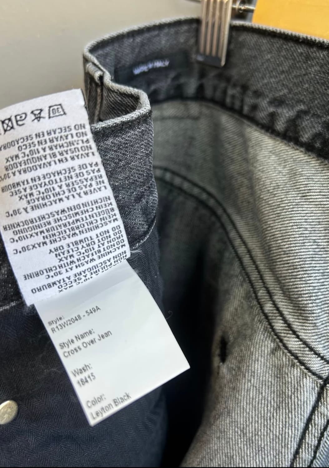 R13 알써틴 25SS 크로스오버 데님 팬츠 상품이미지10