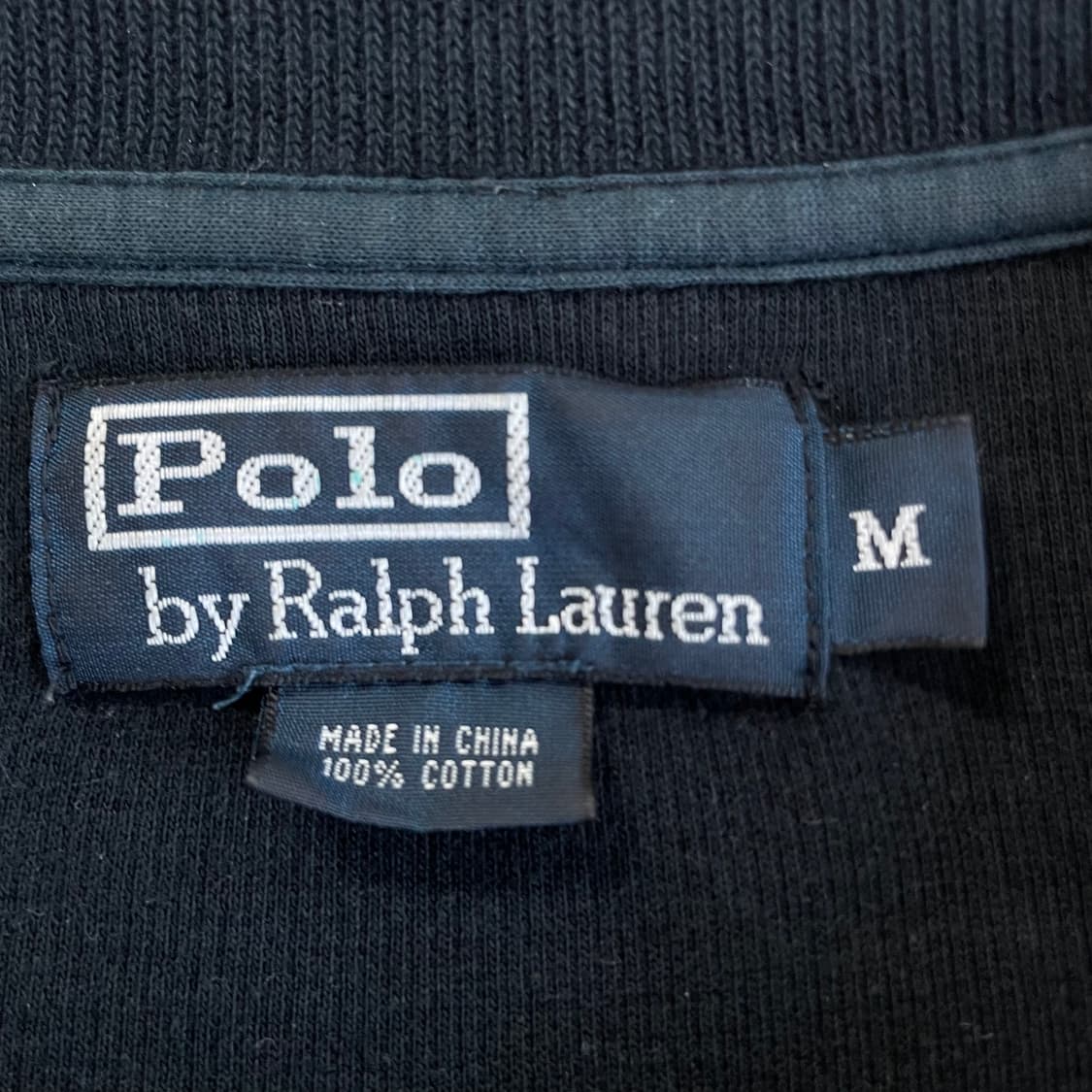 Polo  폴로 랄프로렌 자수 블랙 코튼 반집업 니트 상품이미지2