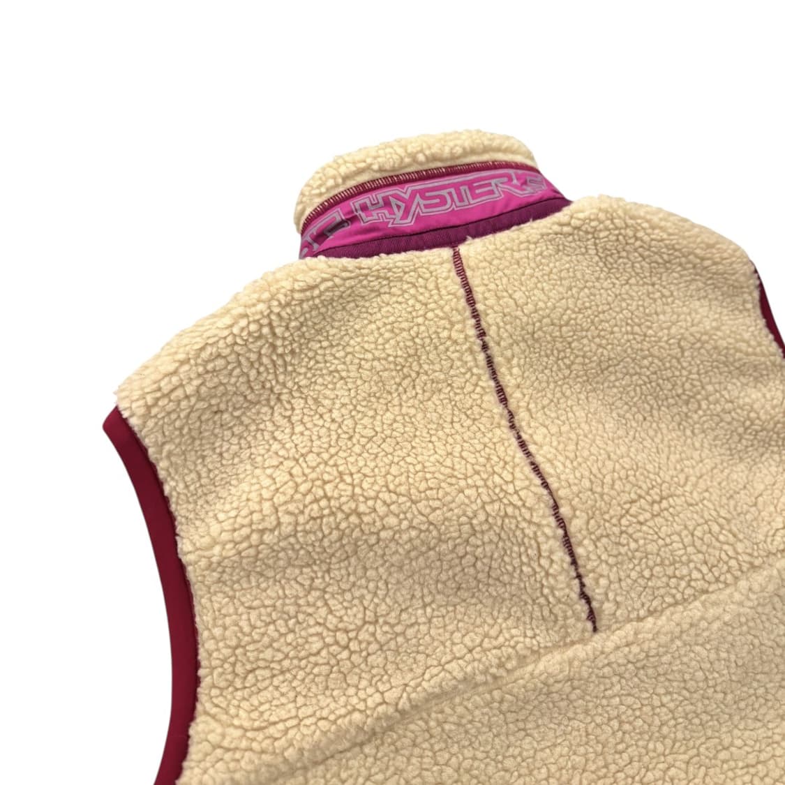 히스테릭글래머 딥파일 쉐르파 후리스 베스트 크림/핑크 상품이미지7