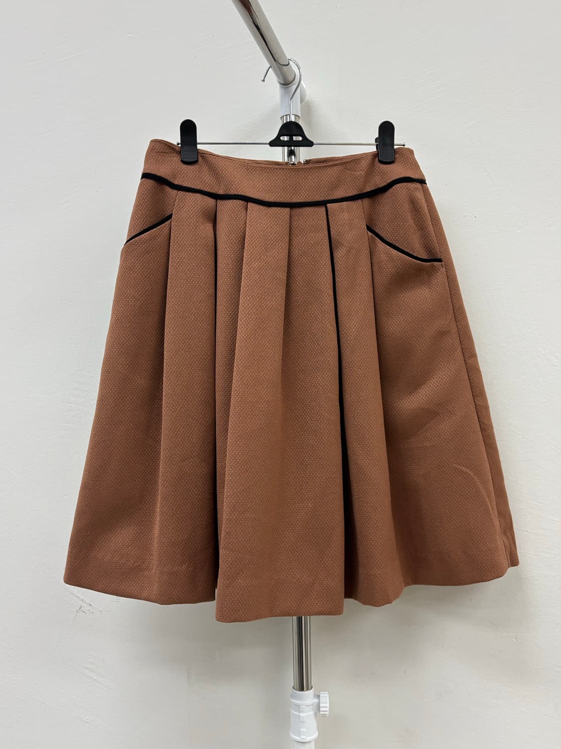 빈티지 브라운 플리츠 스커트 상품이미지4