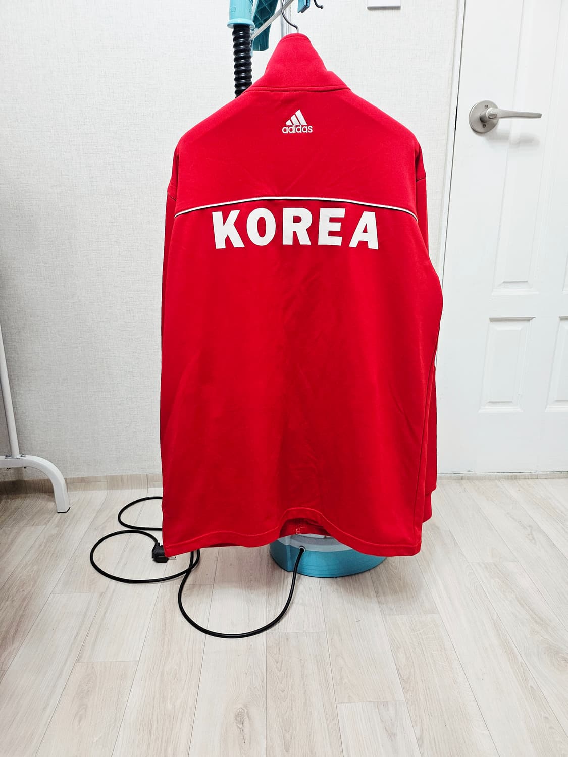 (110)2XL ☆초대장급☆아디다스 마샬아츠대한민국코리아[빨흰]트랙탑져지 상품이미지6