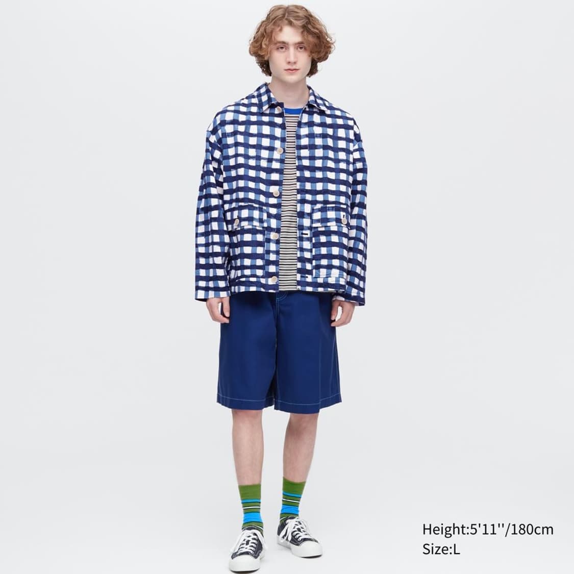 유니클로 마르니 콜라보 체크 코치 자켓 상품이미지3