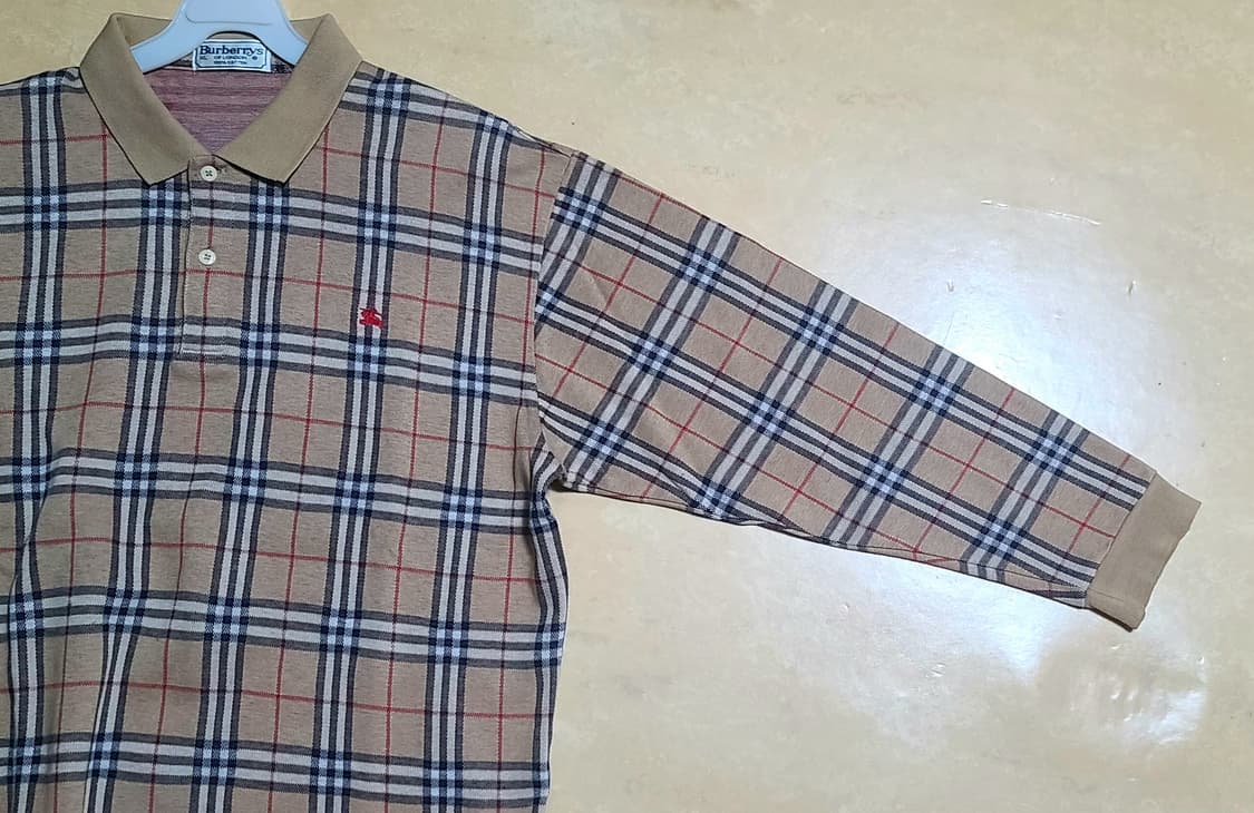 Burberrys 90's 노바체크 카라티 (대장급) 상품이미지8