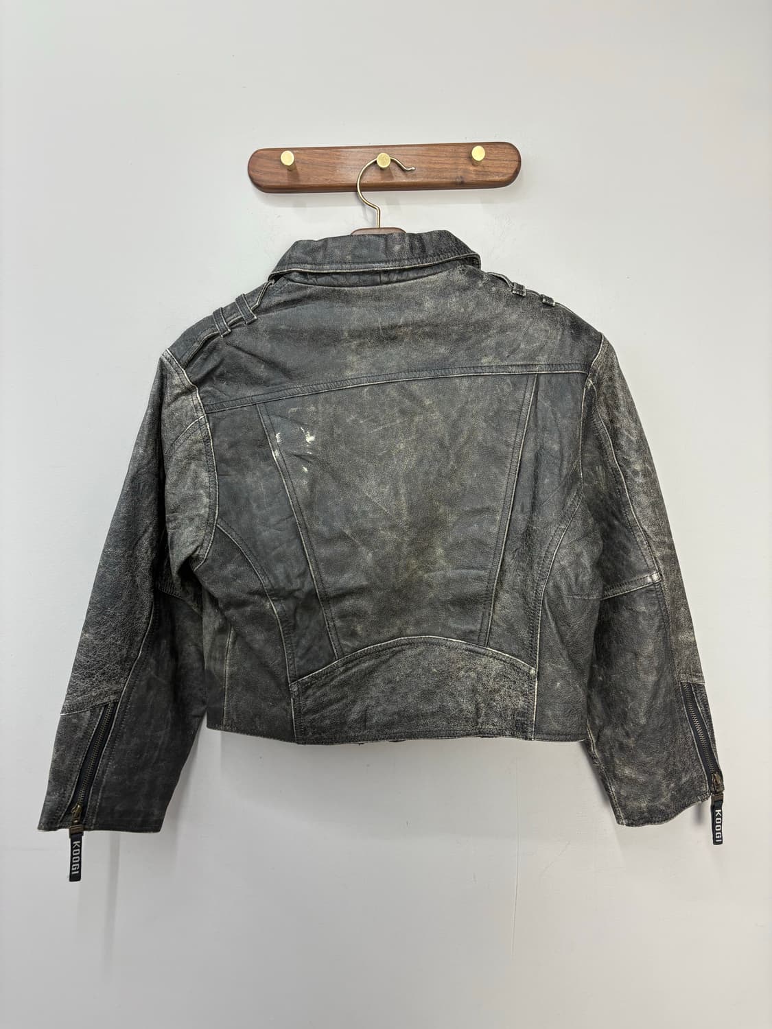 Koogi 빈티지 스트레치 디테일 가죽자켓 A3334 상품이미지6