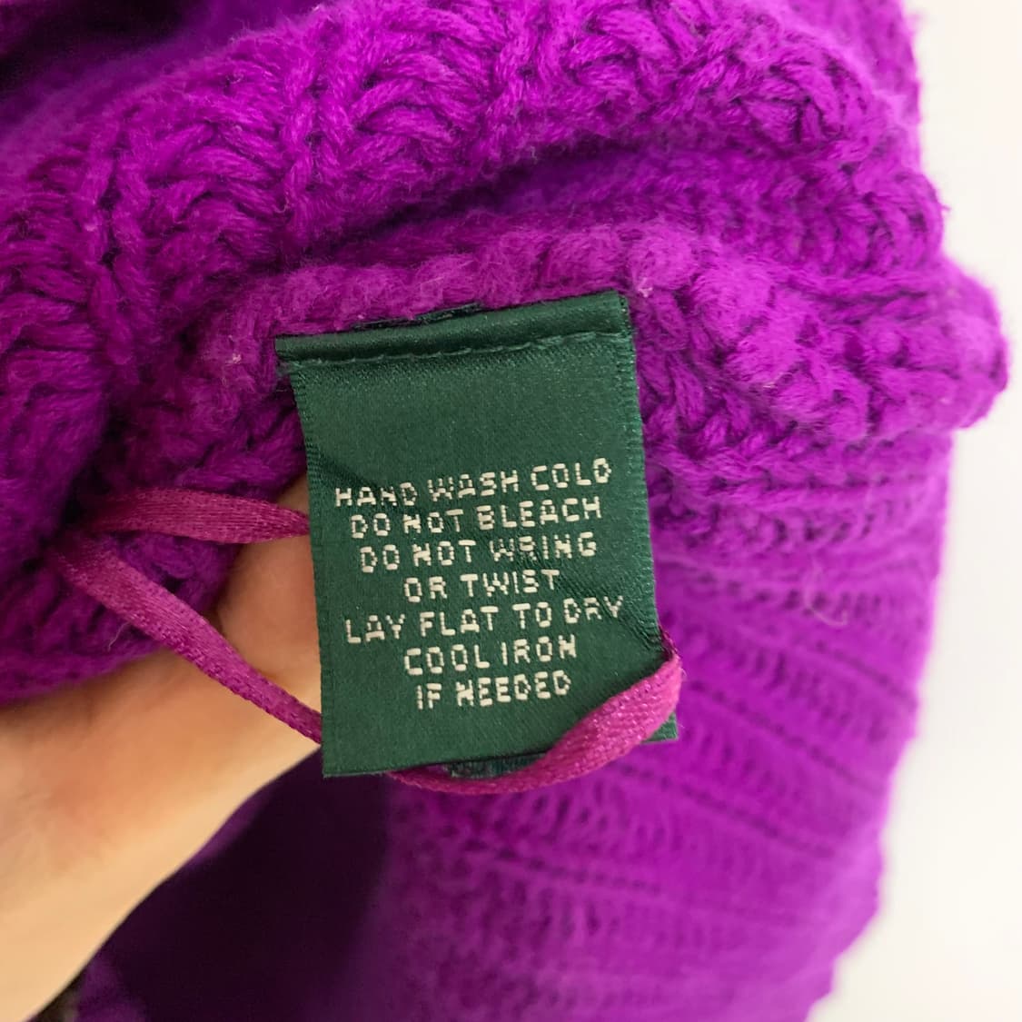 로렌 랄프로렌 빈티지 루즈핏 니트 스웨터 퍼플 폴로 여성 상품이미지4