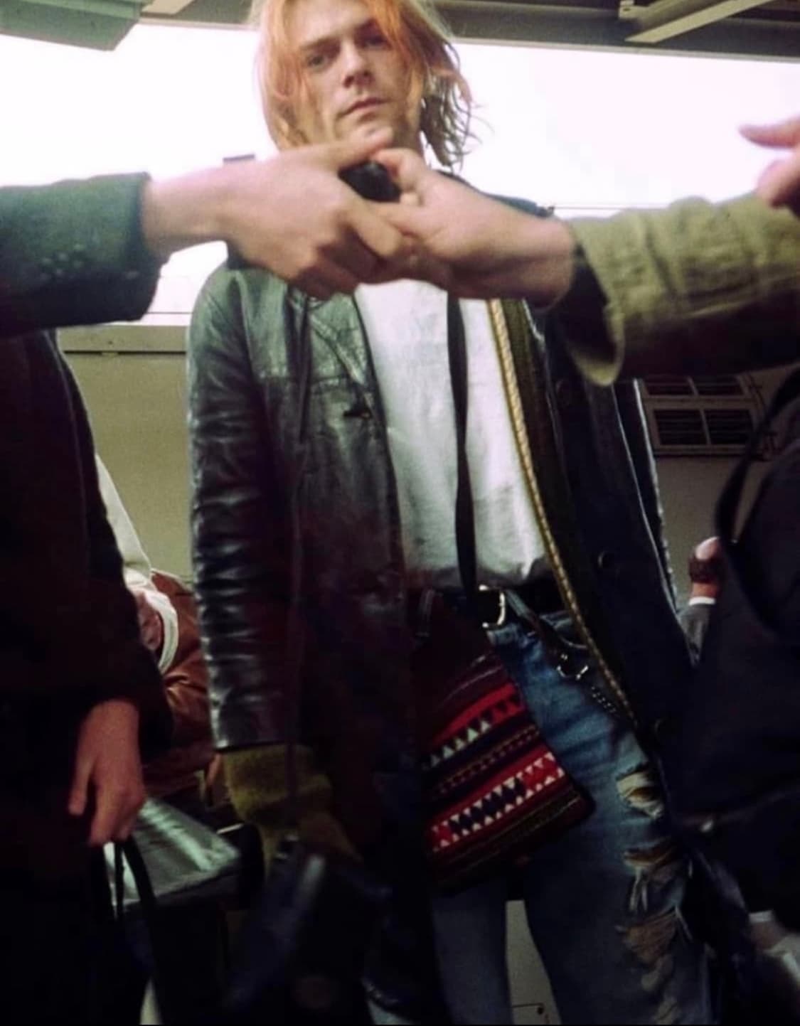 JAMES DEAN 웨스턴 무드 3버튼 카우하이드 소가죽 레더 카 코트 상품이미지2