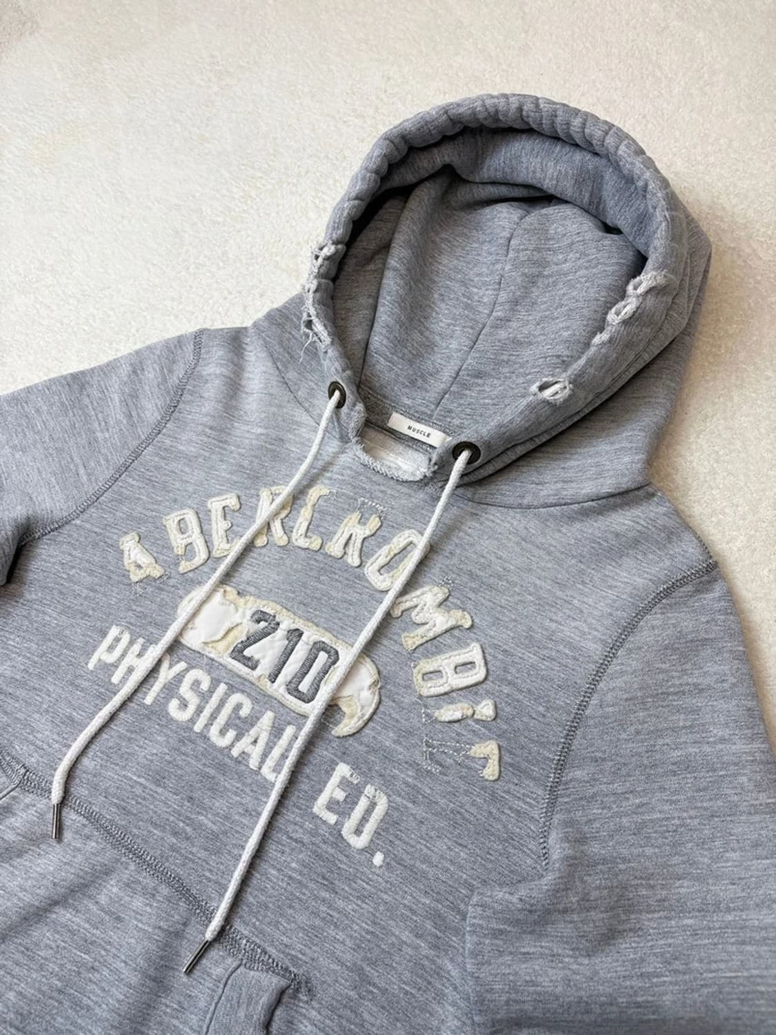 아베크롬비 00's Y2K 자수 로고 후드 티셔츠 A1630 상품이미지2