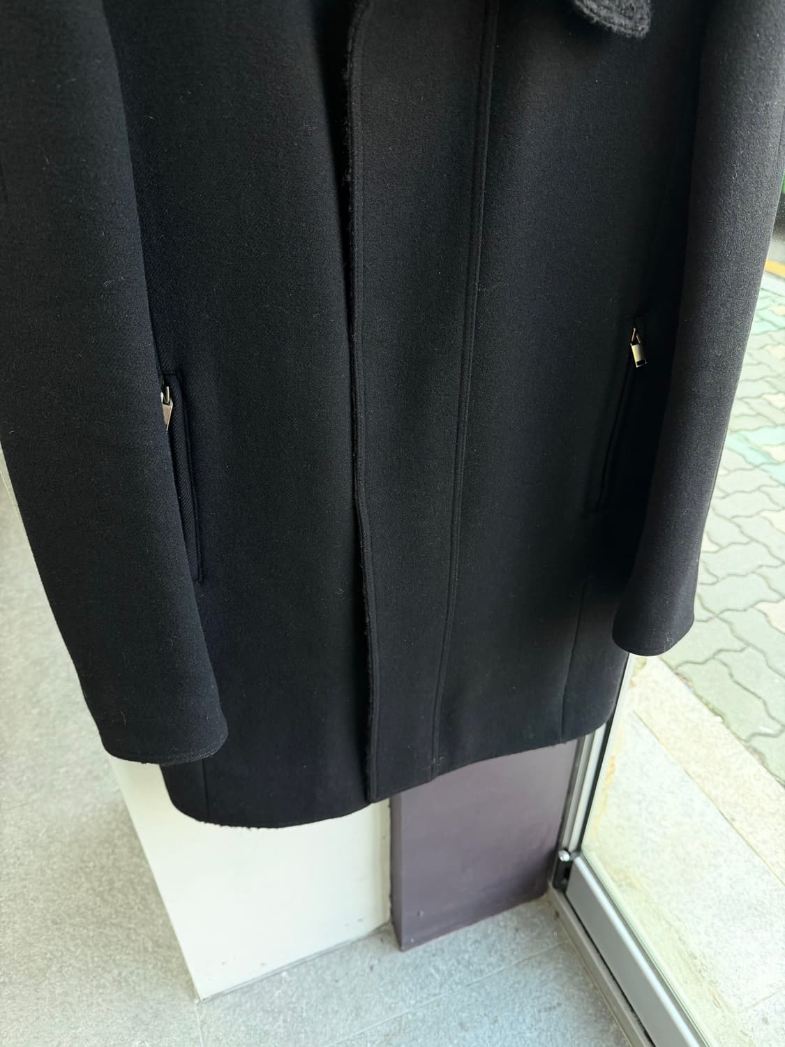 100/ 시스템옴므 캐시미어 블렌딩 시어링 패딩코트 상품이미지4