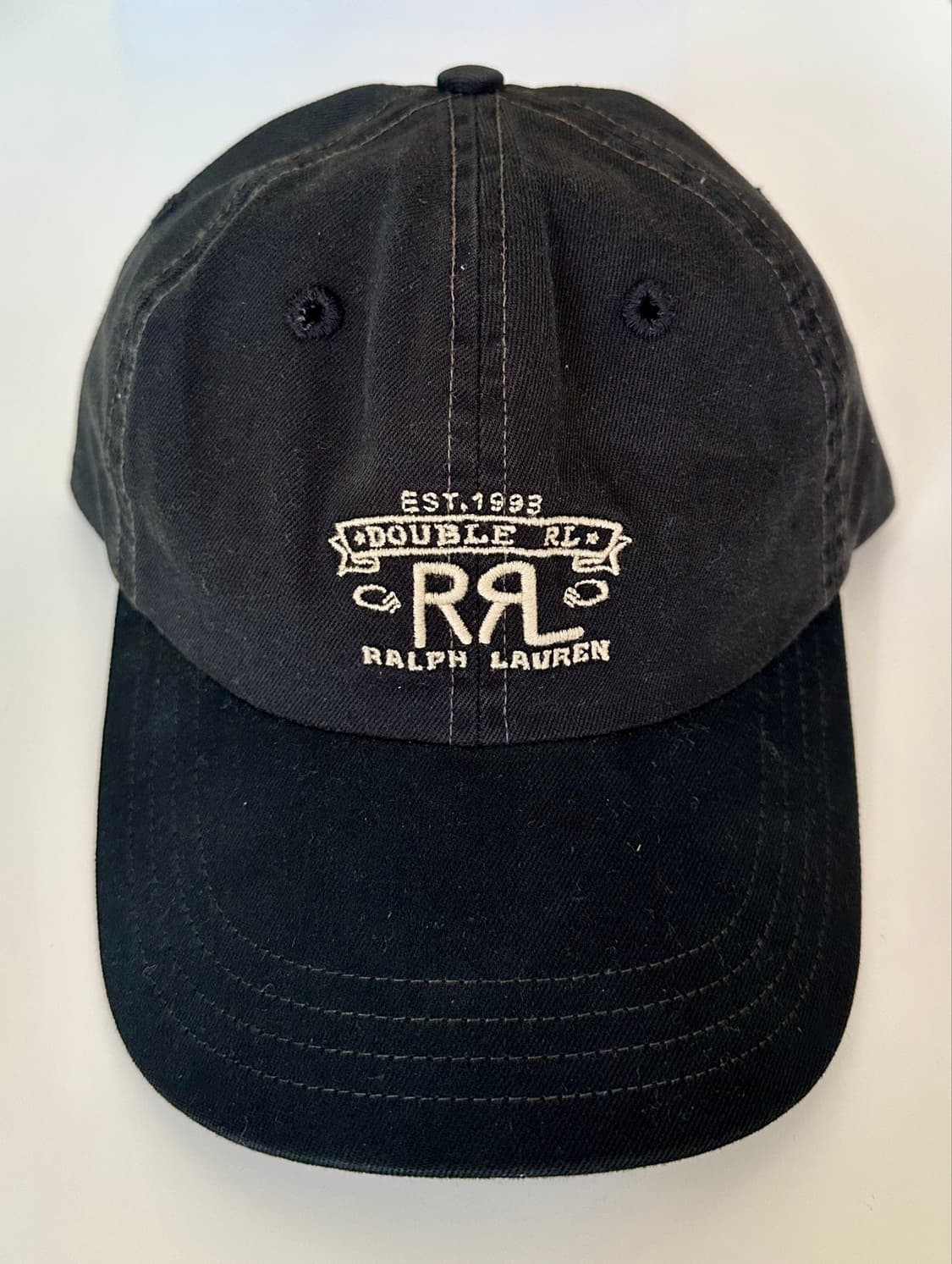 RRL 더블알엘 랜치 로고 트윌 볼캡 블랙 신품급 김우빈 상품이미지4