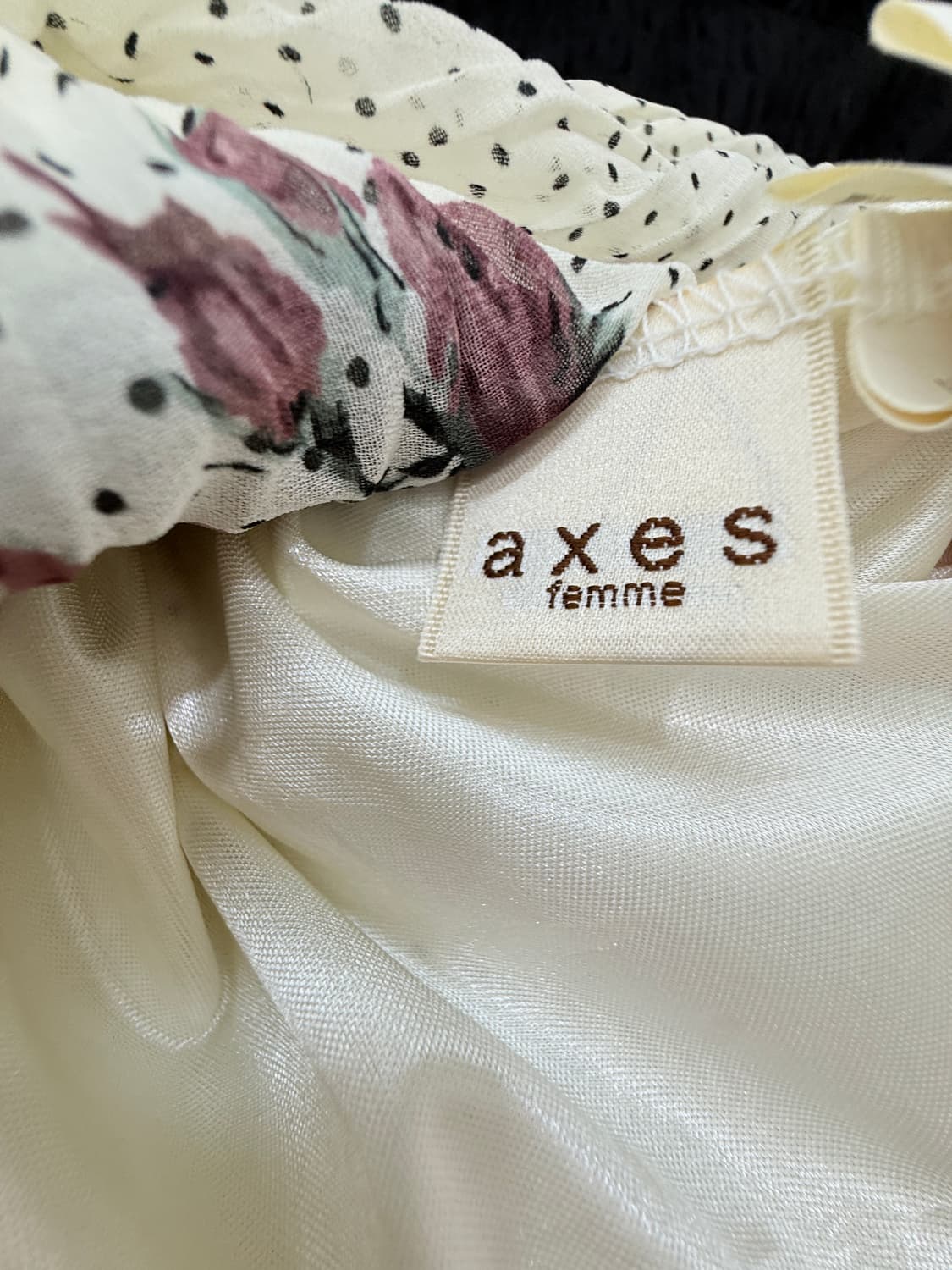 빈티지 Axes Femme 로즈 프릴 레이스 2way 미디 스커트 상품이미지4