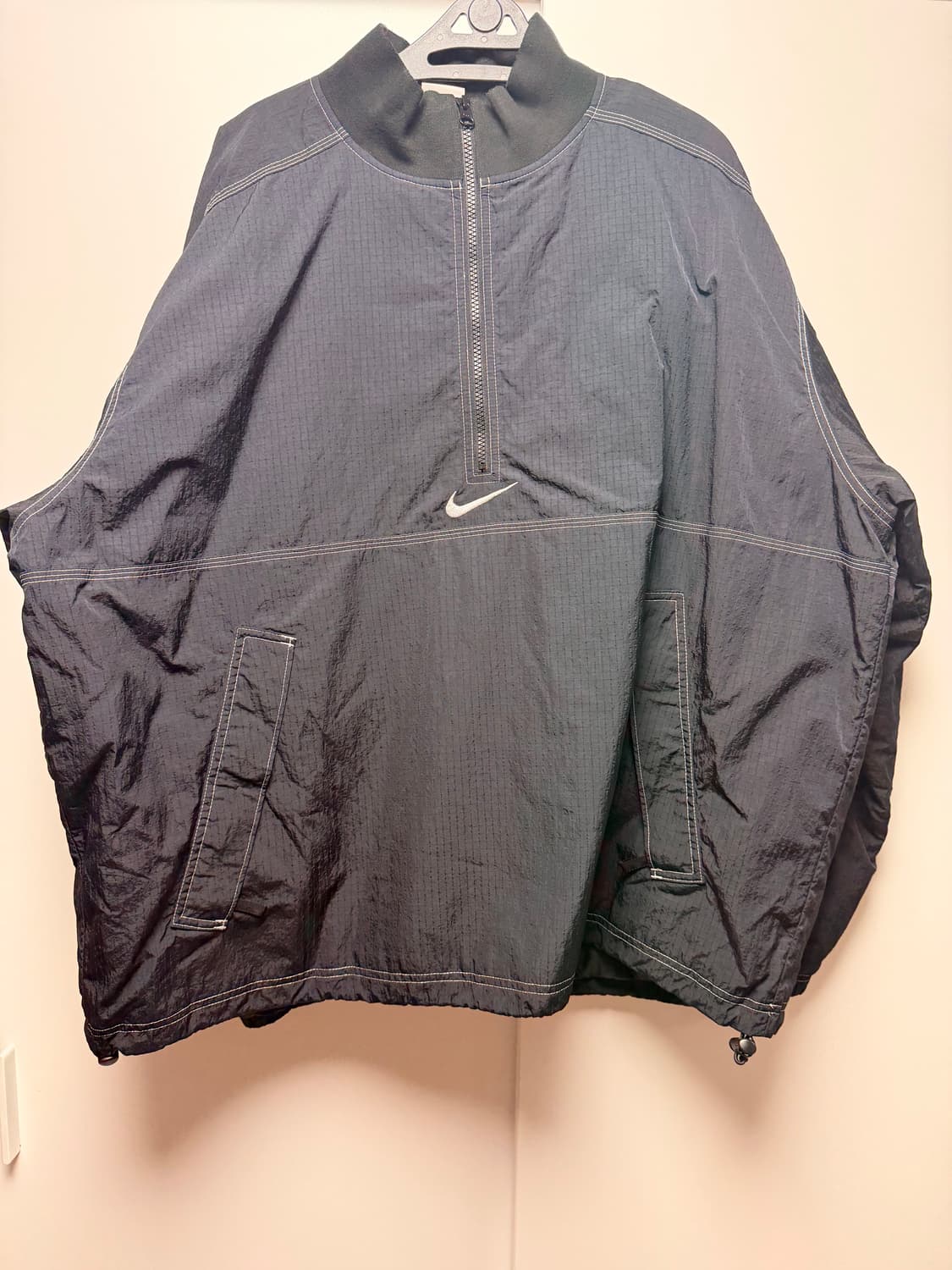 Supreme x Nike Ripstop Pullover Black XL 상품이미지1